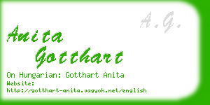 anita gotthart business card